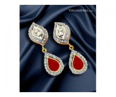 Beautiful gold plated silver earrings