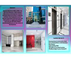 Ready Office for Rent,Decent Sized Glass Partitioned Cabin Shared office=AED 45,000 /yr	