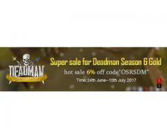 Up To 6% off for Deadman Season 6 Gold on buyrunescape4golds 2017 Sale event Top Sale Until July.10