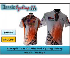 Hincapie Tour Of Missouri Cycling Jersey | White Orange
