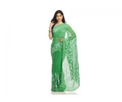 Buy Green Color Sarees For Navratri