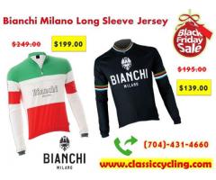 Huge Sale on Bianchi Milano Vintage Long Sleeve Cycling Jersey
