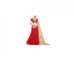 At Mirraw.com - Shop online red lehengas in cheap rate